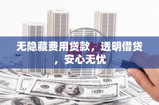 原平无隐藏费用贷款，透明借贷，安心无忧