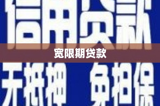 原平宽限期贷款