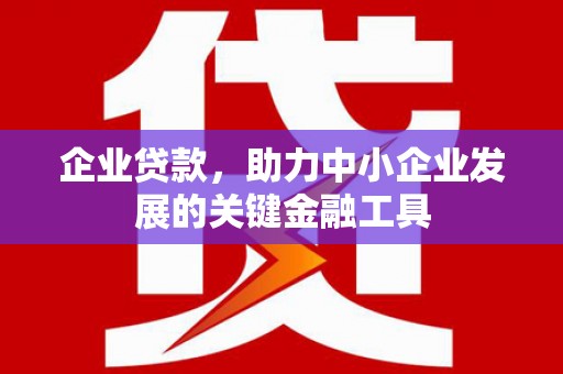 原平企业贷款，助力中小企业发展的关键金融工具