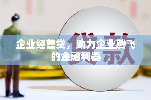 原平企业经营贷，助力企业腾飞的金融利器