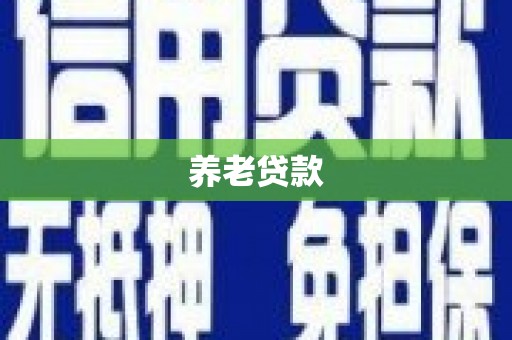 原平养老贷款