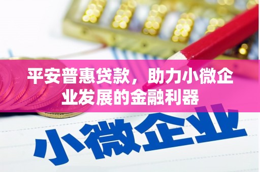 原平平安普惠贷款，助力小微企业发展的金融利器
